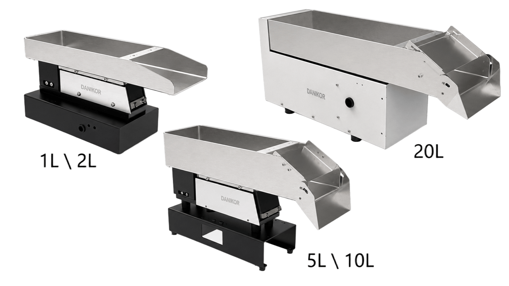 Tolva de vibración lineal Danikor HPS-LV0 — 1L 2L 5L 10L 20L para Multi Feeder