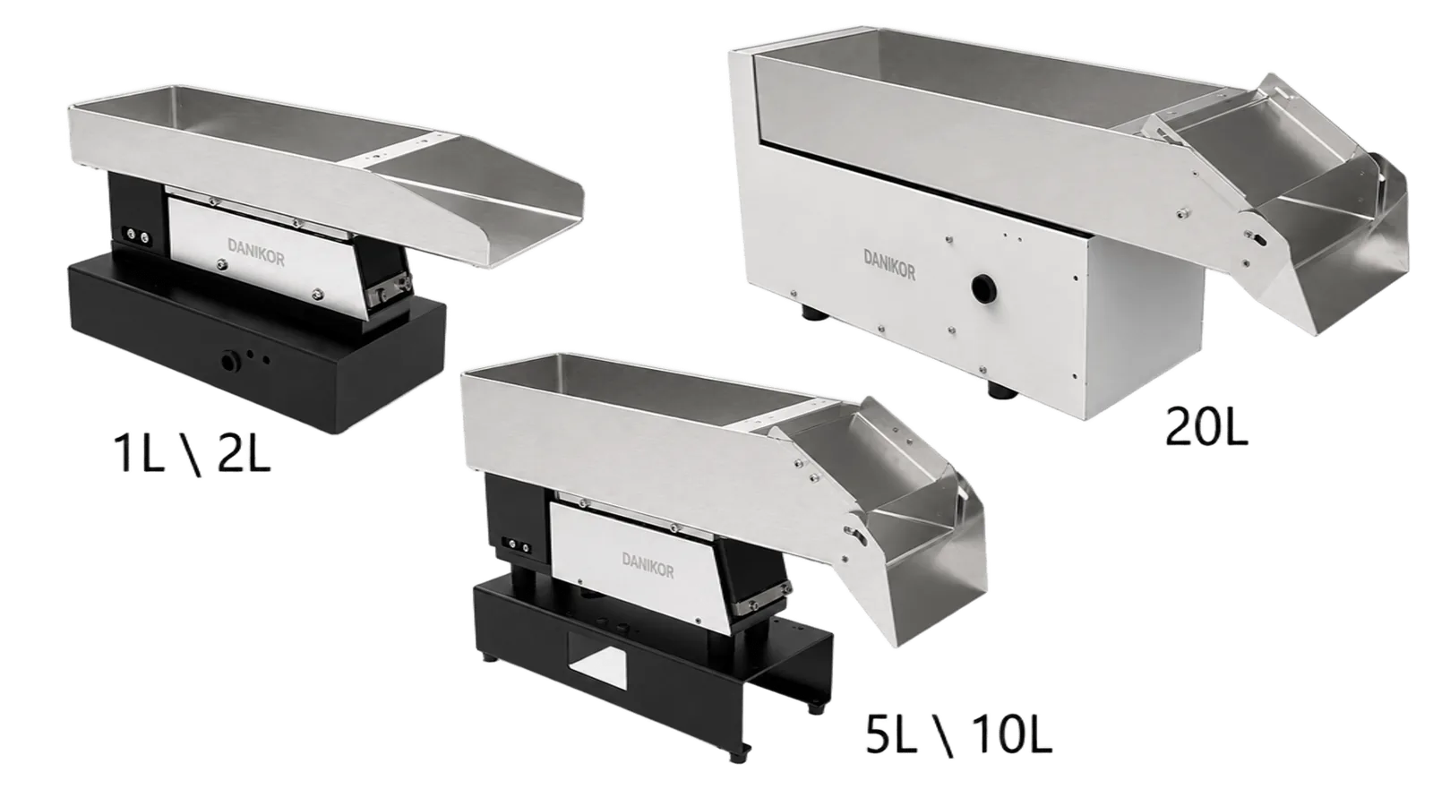 Tolva de vibración lineal Danikor HPS-LV0 — 1L 2L 5L 10L 20L para Multi Feeder