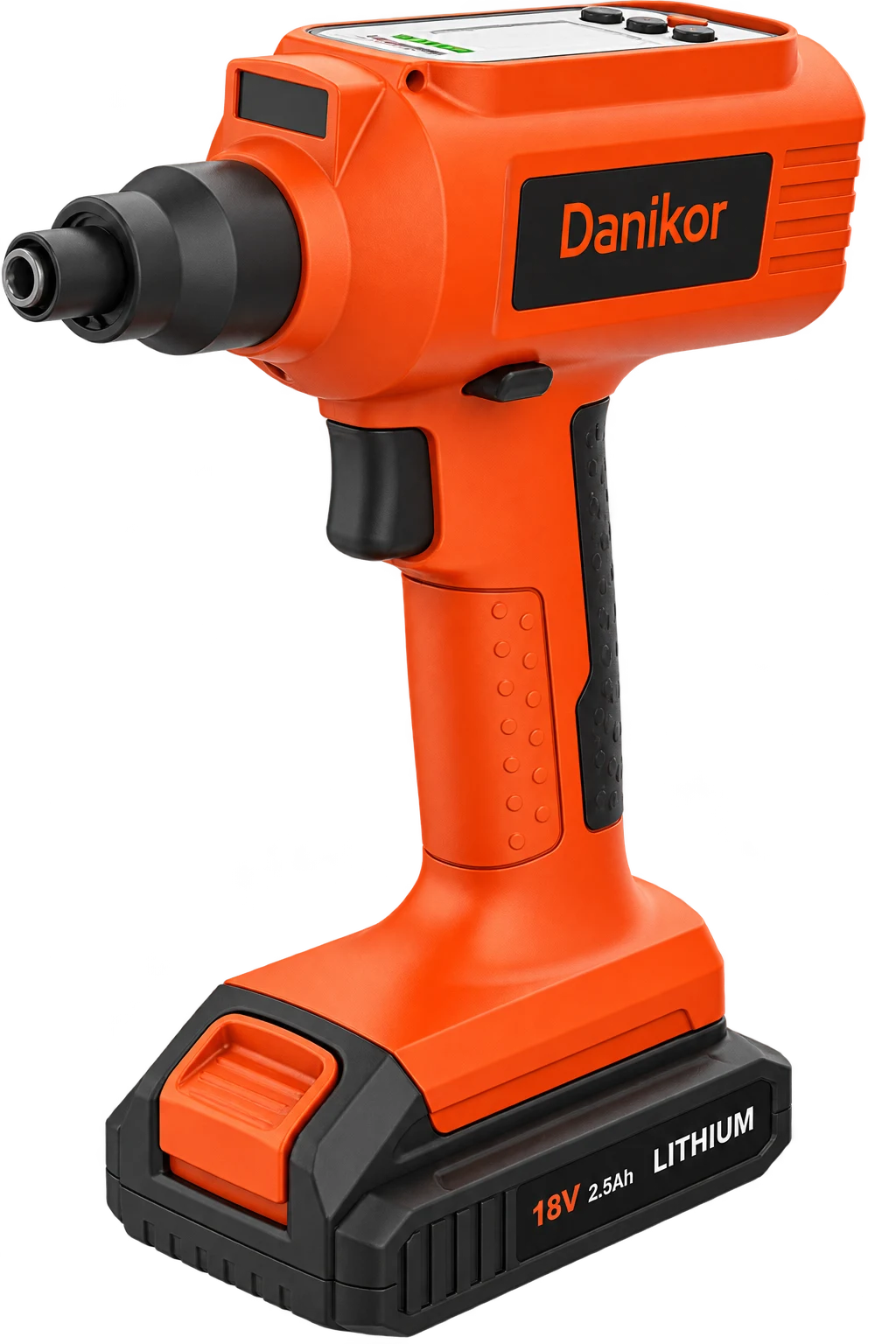Atornillador inalámbrico con transductor Danikor serie TBD tipo pistola con batería de litio